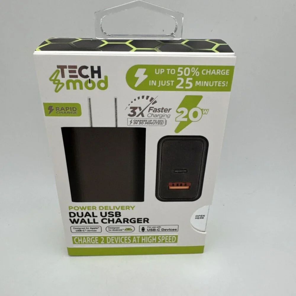 tech mod 20w dual usb wall charger GR59